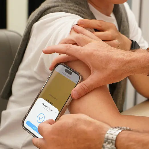hands scanning using CGM monitoring device